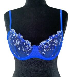 Sheer Blue Lace Lingerie Set